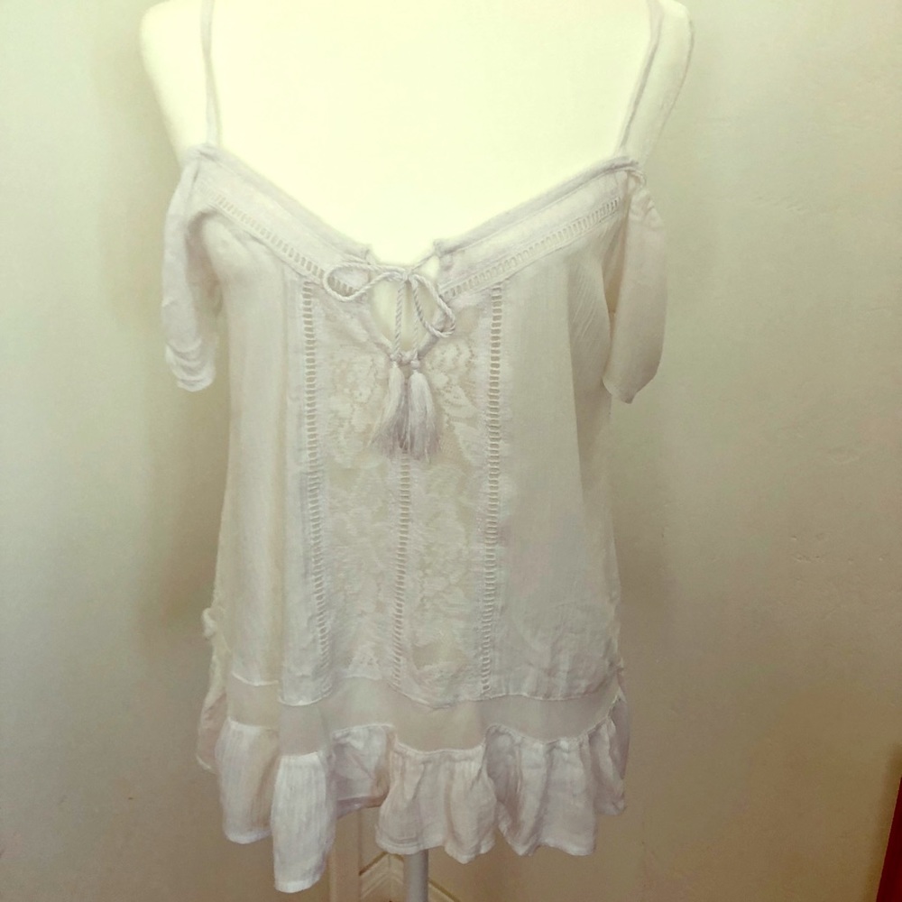 Venus white cold shoulder blouse